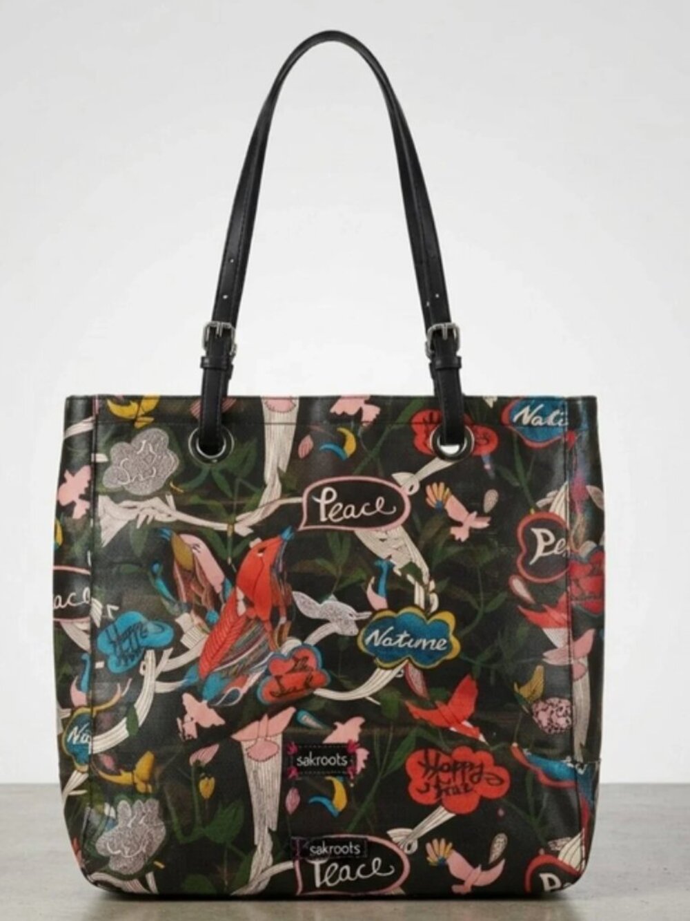 Sakroots Artist Circle Multi-Color Peace & Nature Tote Bag